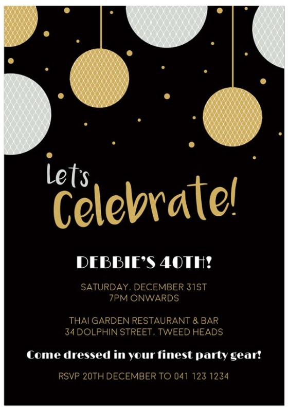 Paper Lanterns Birthday Invitations