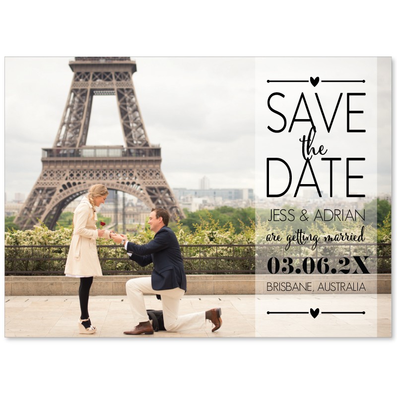 Paris Save The Date Invitations