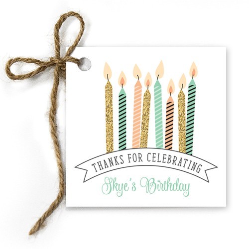 Candles Birthday Gift Tags