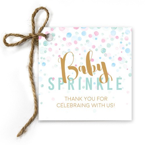 Pastel Sprinkle Baby Shower Gift Tags