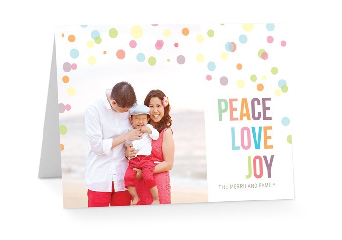 Peace Love Colour Christmas Cards