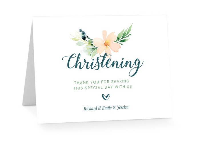 Peaceful Christening Thank You Cards