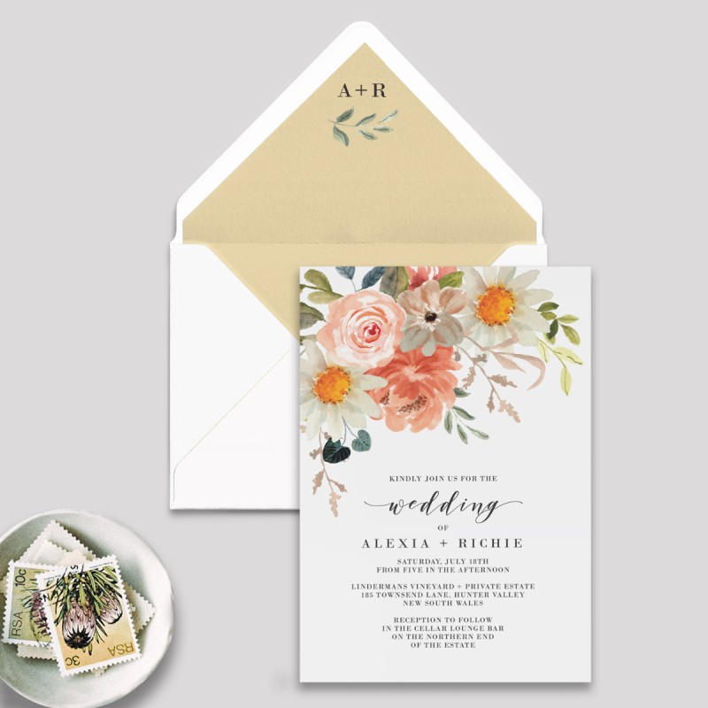 Delicate Daisy Personalised Envelope Liner