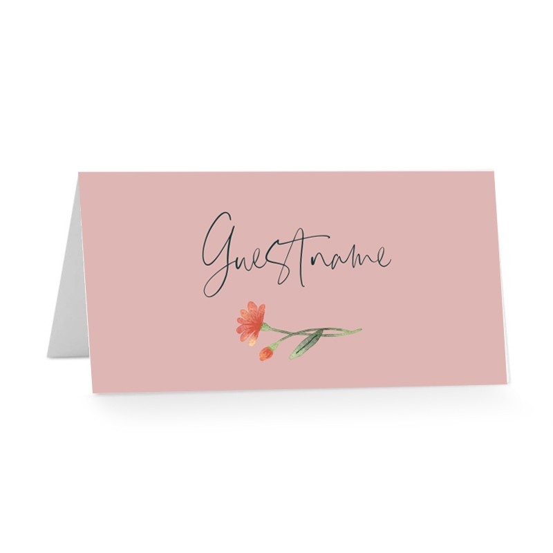 Bouquet Wedding Place Card