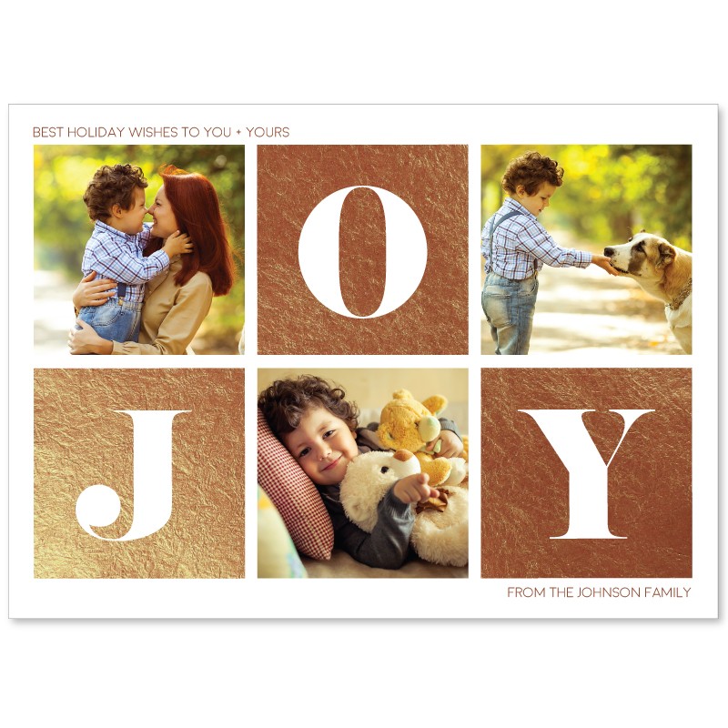 Joyful Photo Montage Christmas Cards