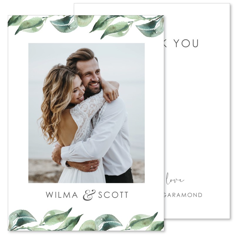 Growing Vines Wedding Thank You Card
