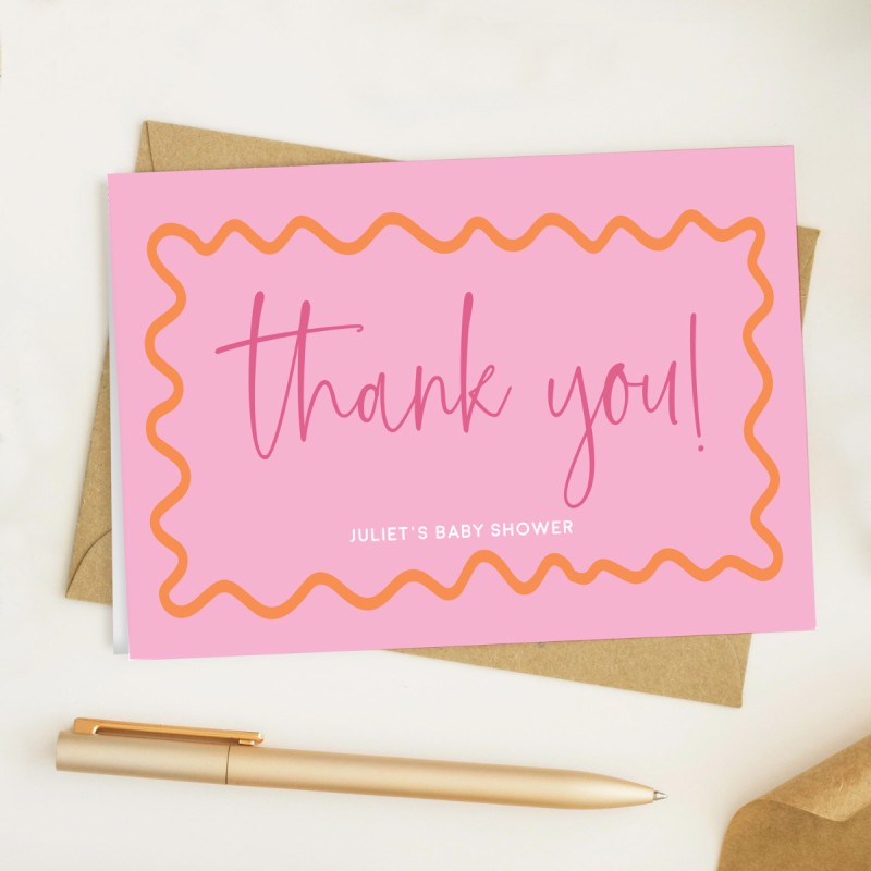 Wavy Thank You Cards