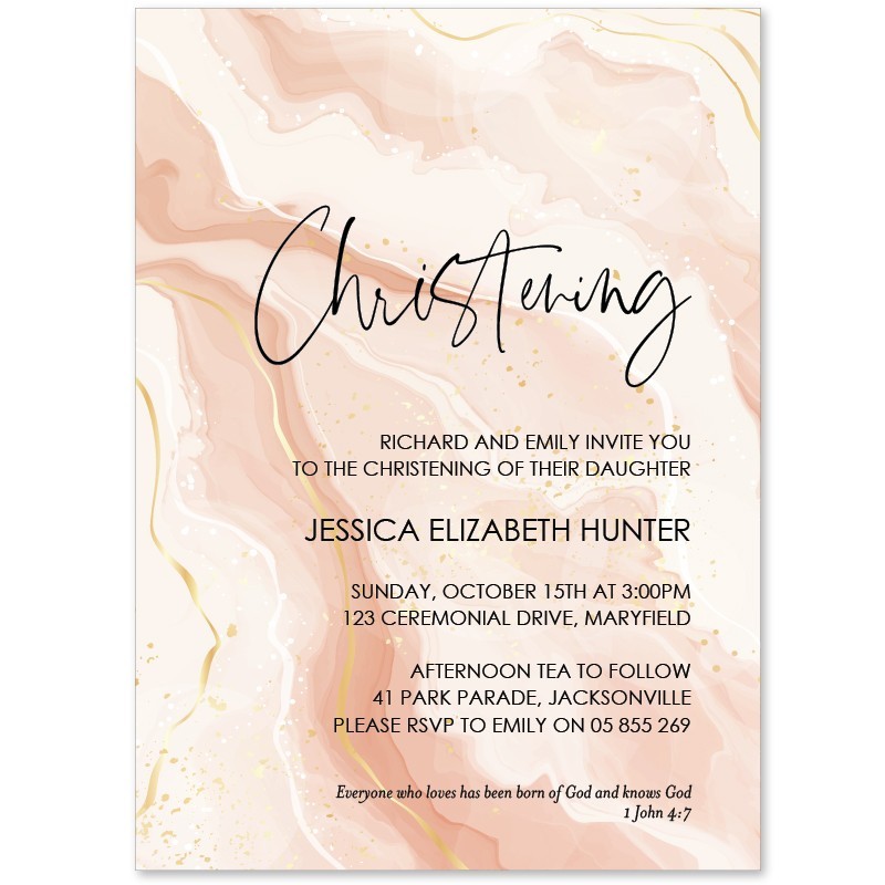 Born Of God Christening Invitations