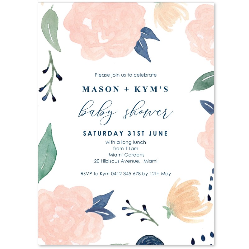 One on the Way Baby Shower Invitations