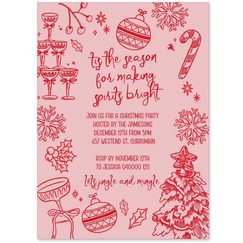 Whimsical Christmas Invitations