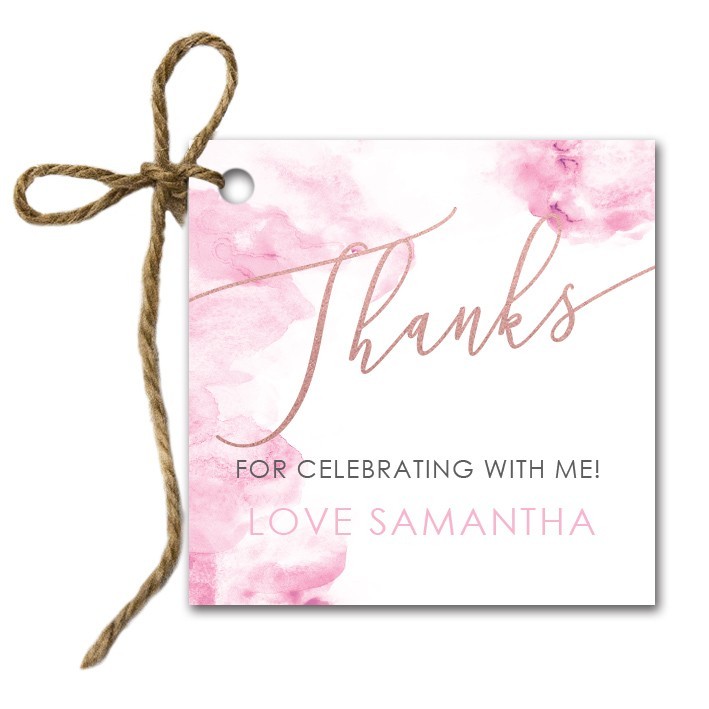 Pink Smoke Gift Tags