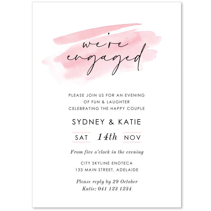 Whisper Engagement Invitations