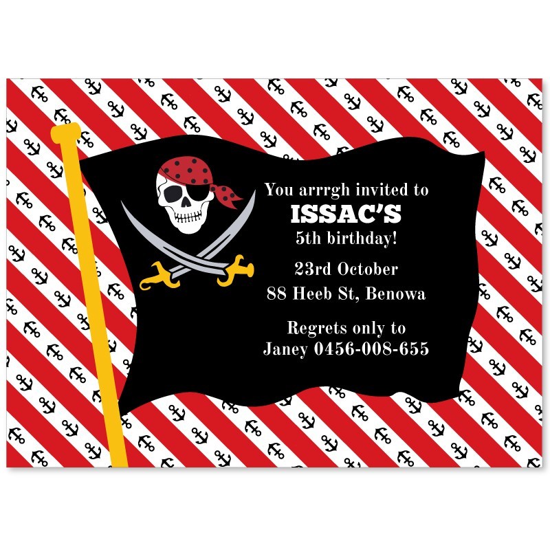 Pirate Flag Birthday Invitations