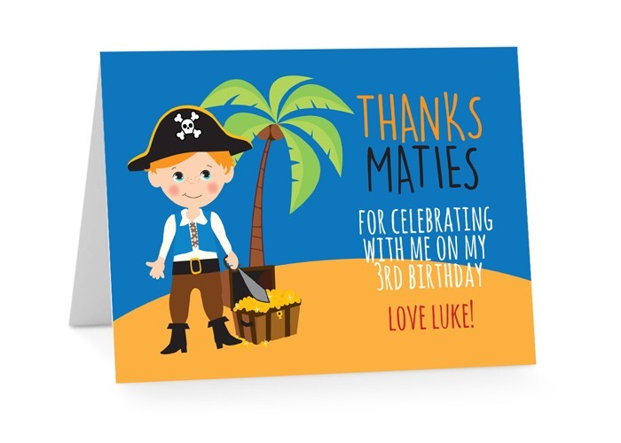 Pirate Birthday Thank You Cards