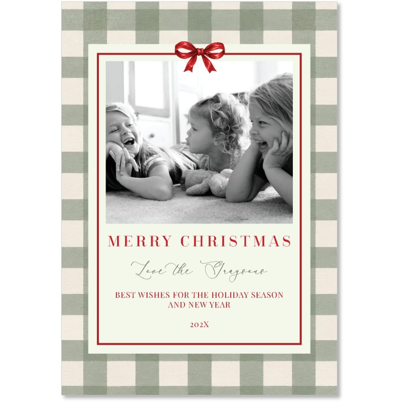 Plaid Christmas Photo Cards