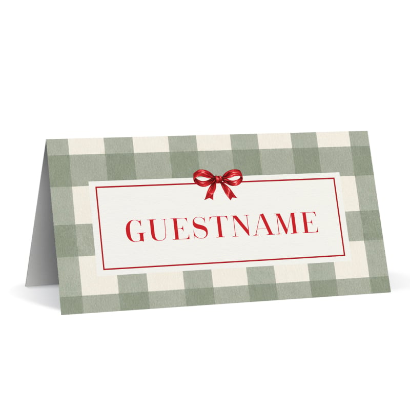 Plaid Christmas Placecards