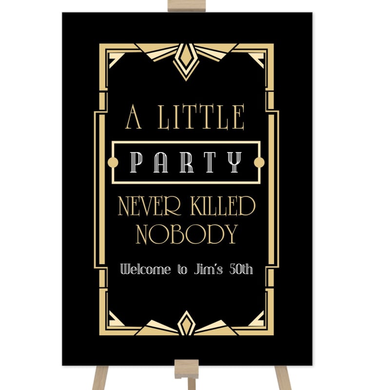 Gatsby Ball Birthday Party Welcome Sign