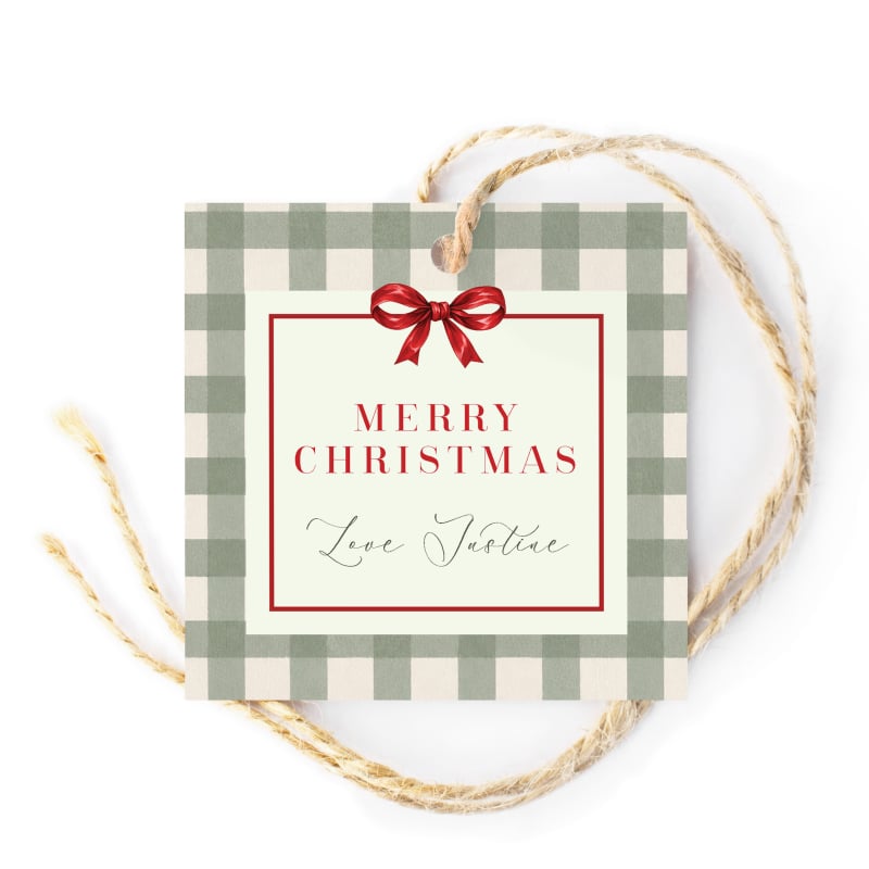 Plaid Christmas Gift Tags