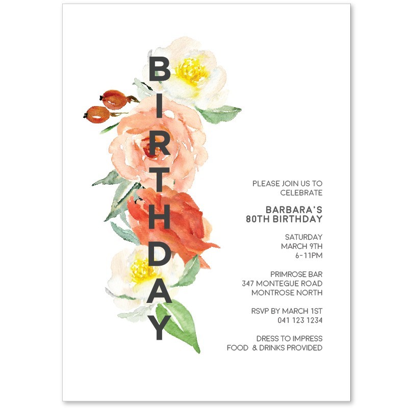 Pretty Bunch Birthday Invitations