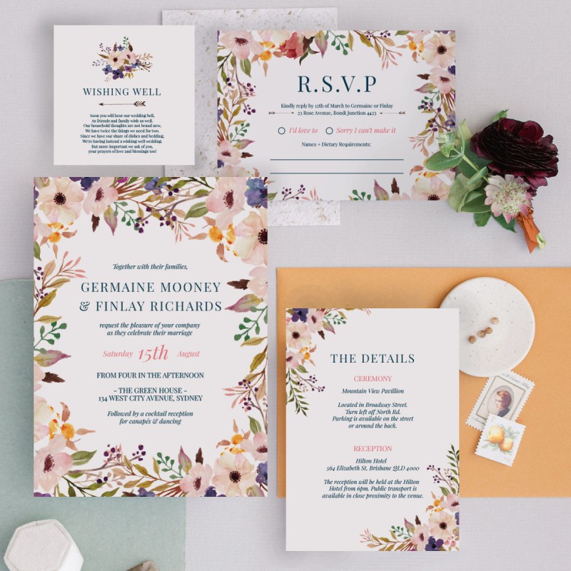 A Valentine Wedding Response Card