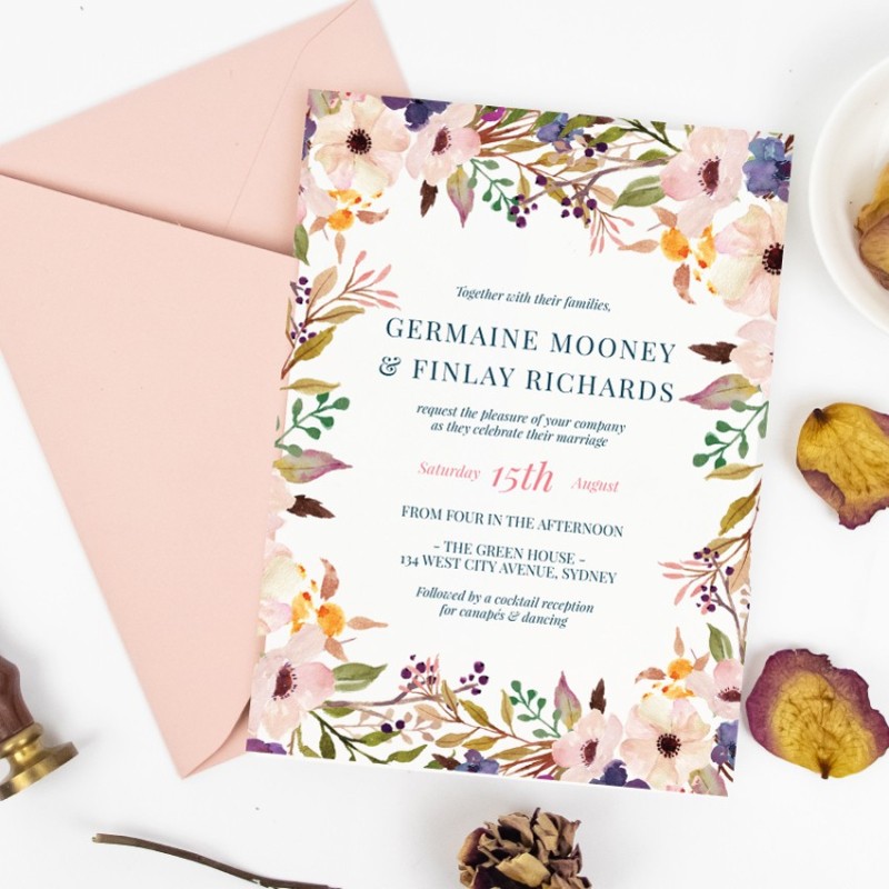 A Valentine Wedding Invitations