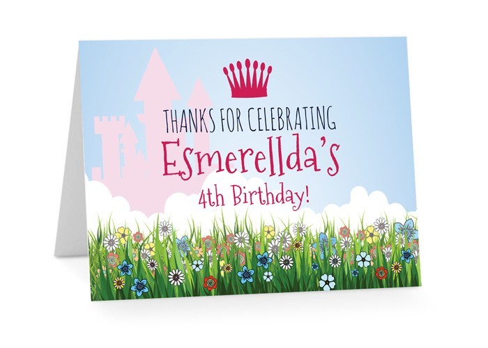 Princess Birthday Thank You Cards