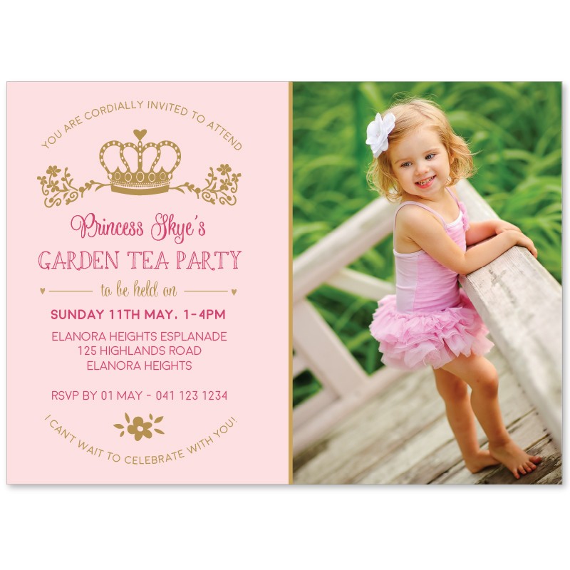 Princess Tea Party Birthday Invitations