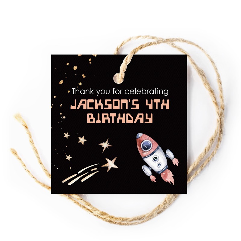Astronaut Birthday Gift Tags