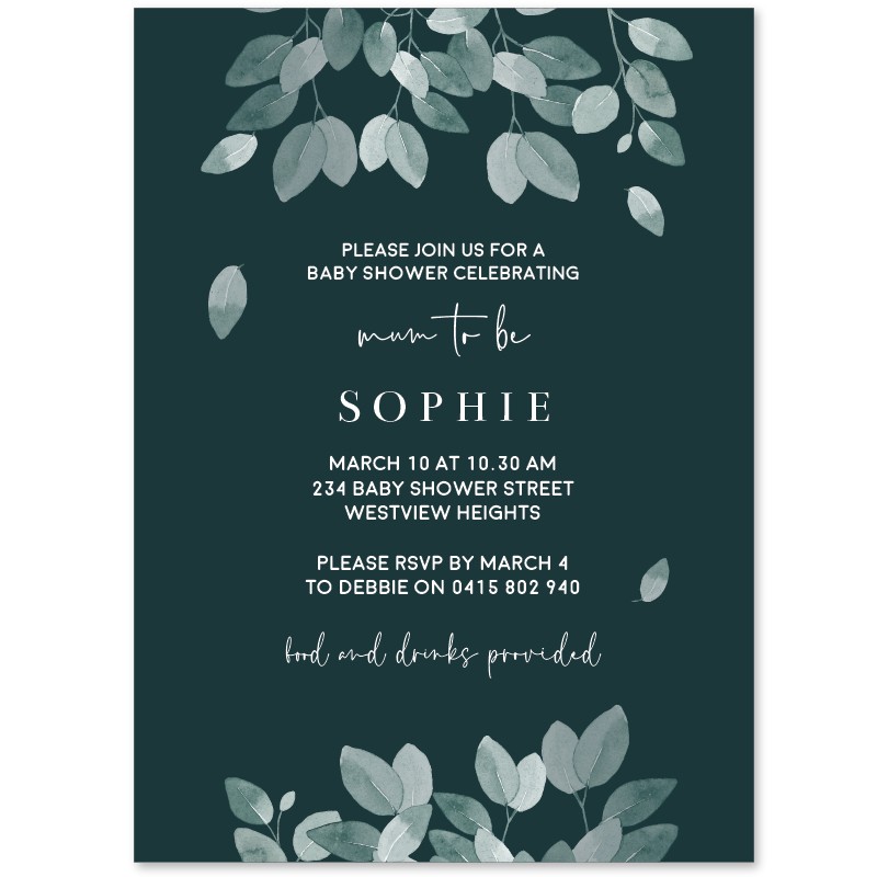 Earthy Baby Shower Invitations
