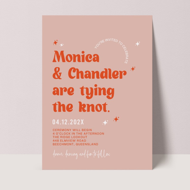 All That Glitters Retro Wedding Invitations