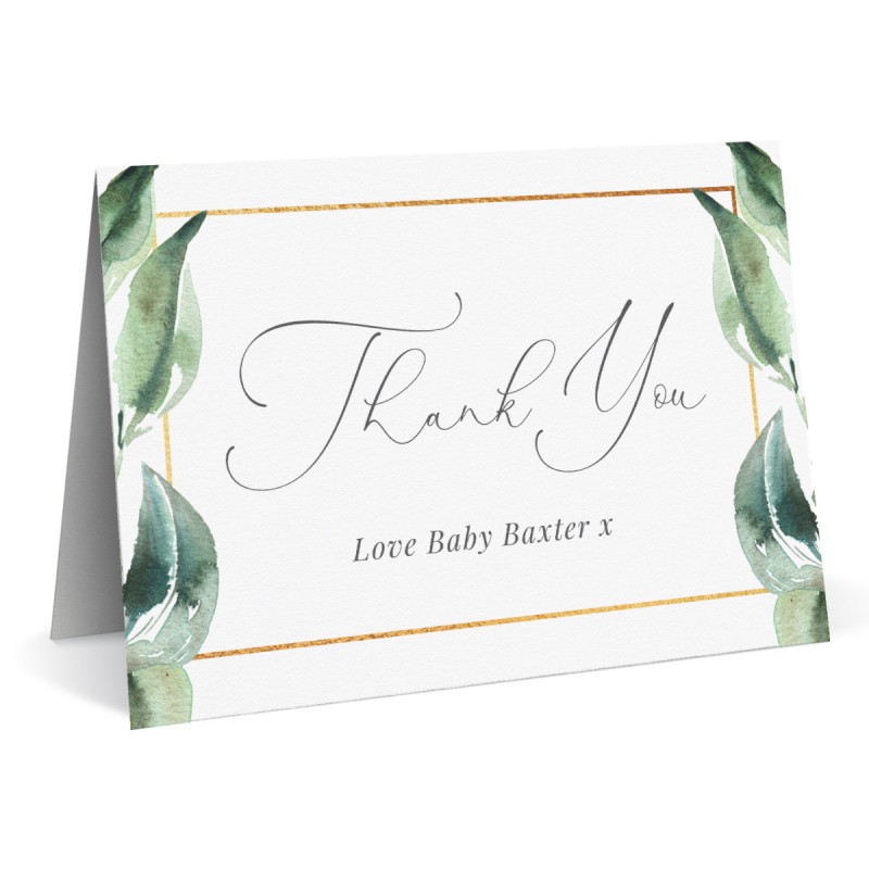 Growing Vines Folded Thank You Card