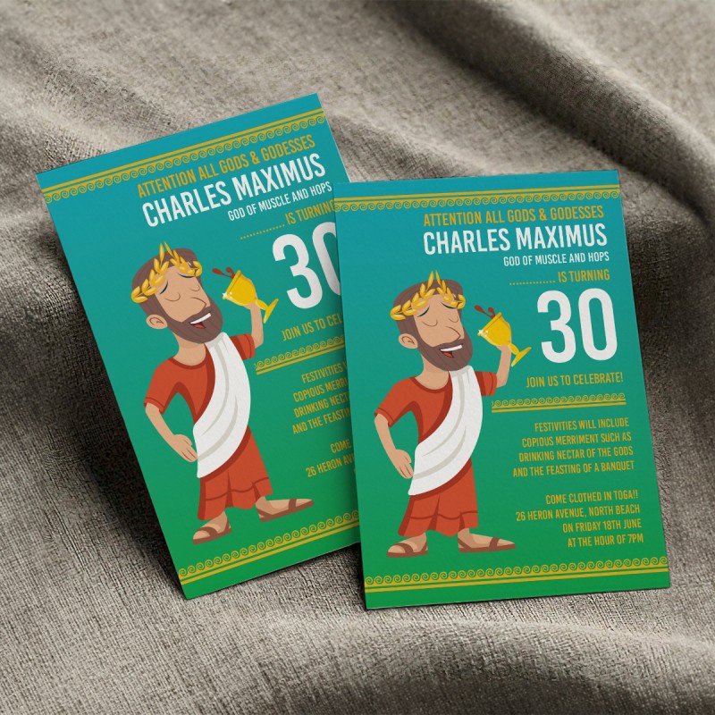 Roman Male Birthday Invitations