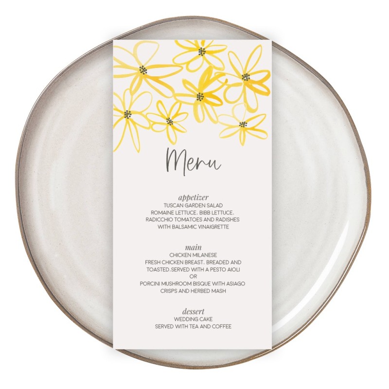 Daisy Chain Wedding Menu
