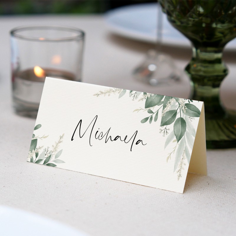 Moss + Sage Wedding Placecards