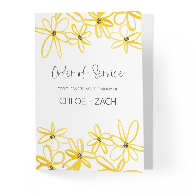 Daisy Chain Order Of Service Booklet Covers
