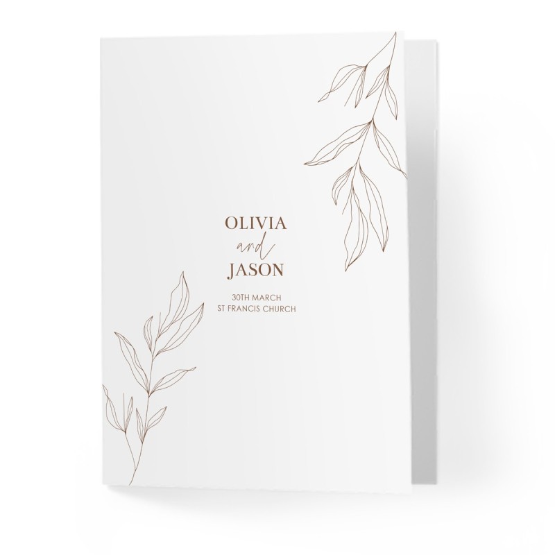 Minimalist Order Of Service Booklet Covers