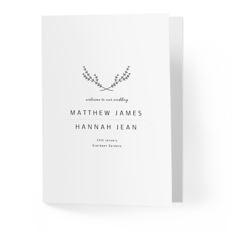 Simple Beauty Order Of Service Booklet Covers