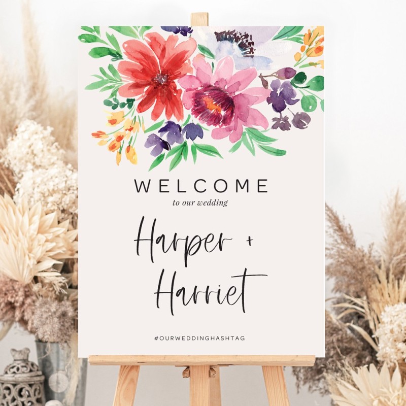 Printed Wedding Welcome Sign
