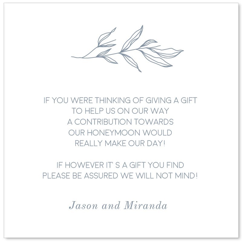 Dusty Blue Wishing Well Card