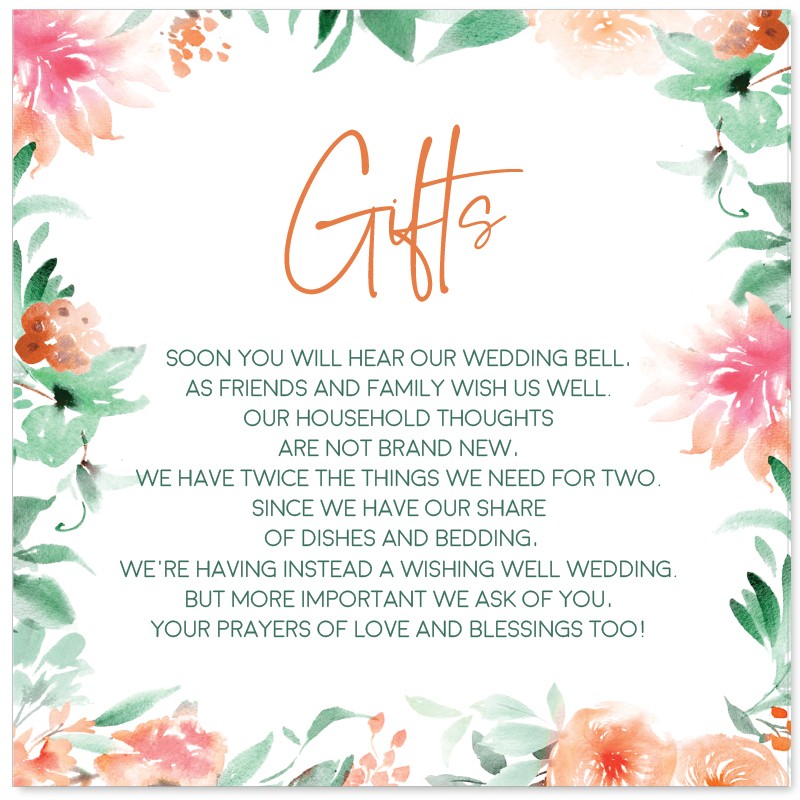 Botanical Watercolours Wishing Well Card