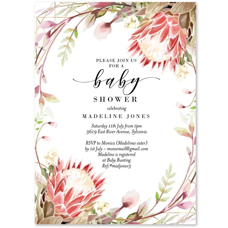 On The Way Baby Shower Invitations