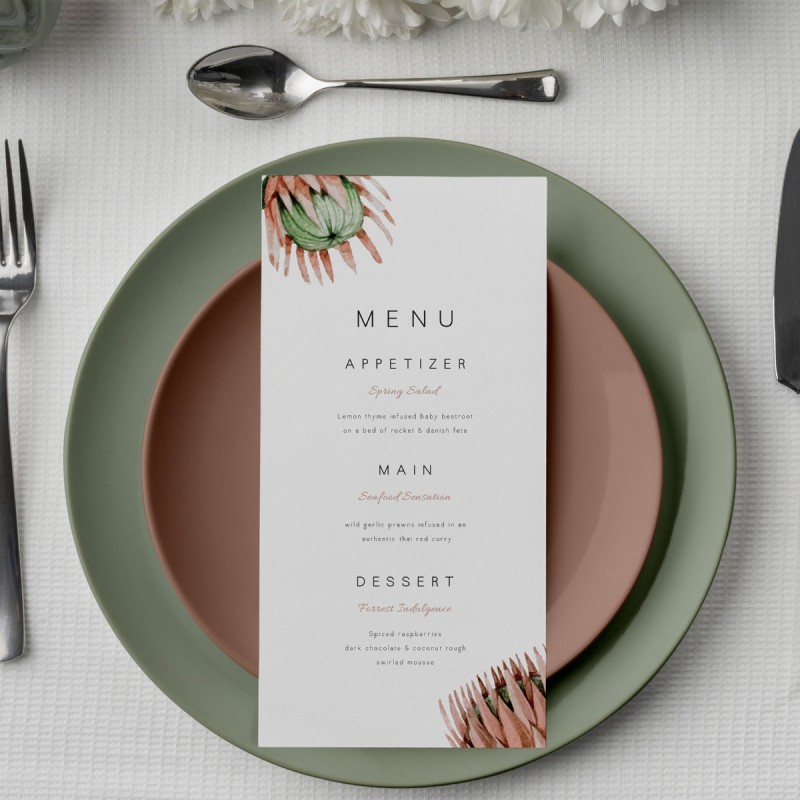 Native Beauty Wedding Menu