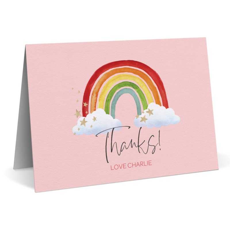 Rainbow Birthday Thank You Cards