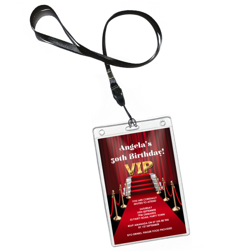 Red Carpet VIP Pass Invitations