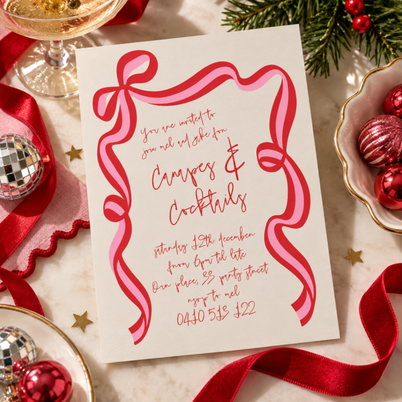 Printed Invitations Christmas