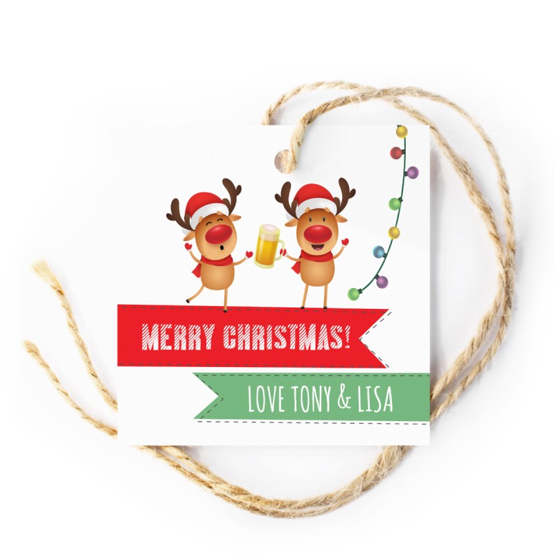 Reindeer Party Gift Tags