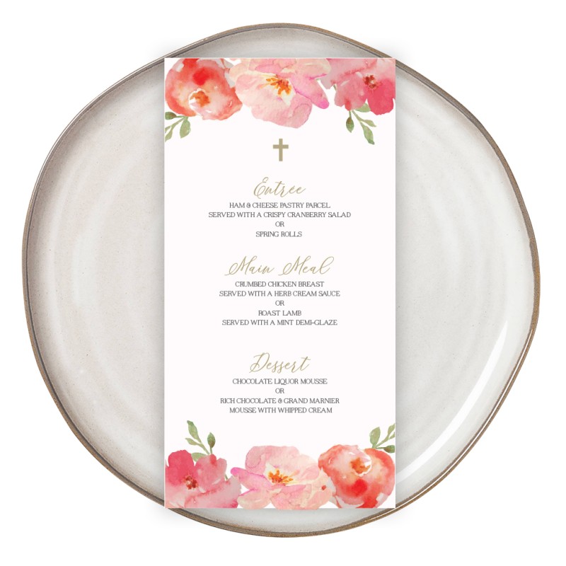 Oh So Pretty Religious Menu