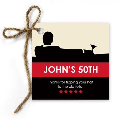 Retro Mad Men Birthday Gift Tags