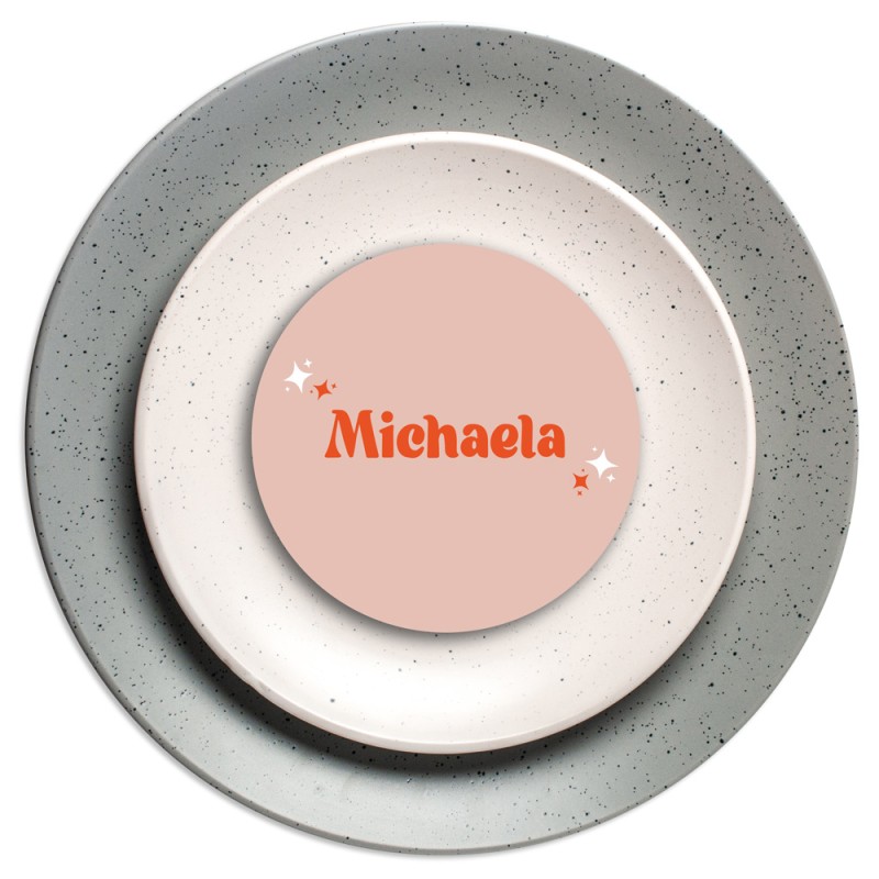 All That Glitters Retro Round Placecards