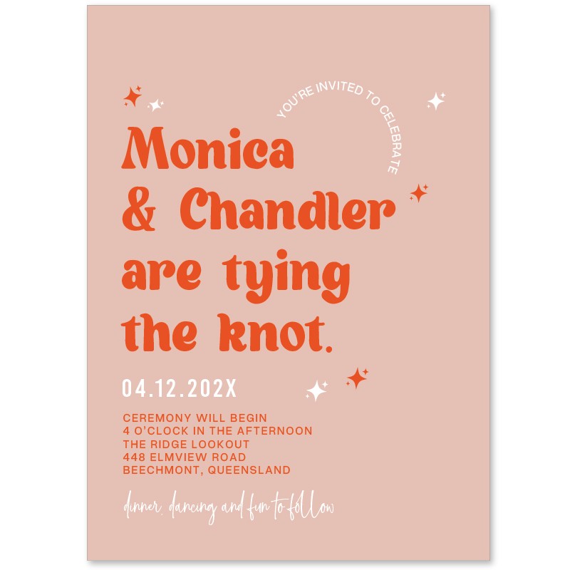 All That Glitters Retro Wedding Invitations